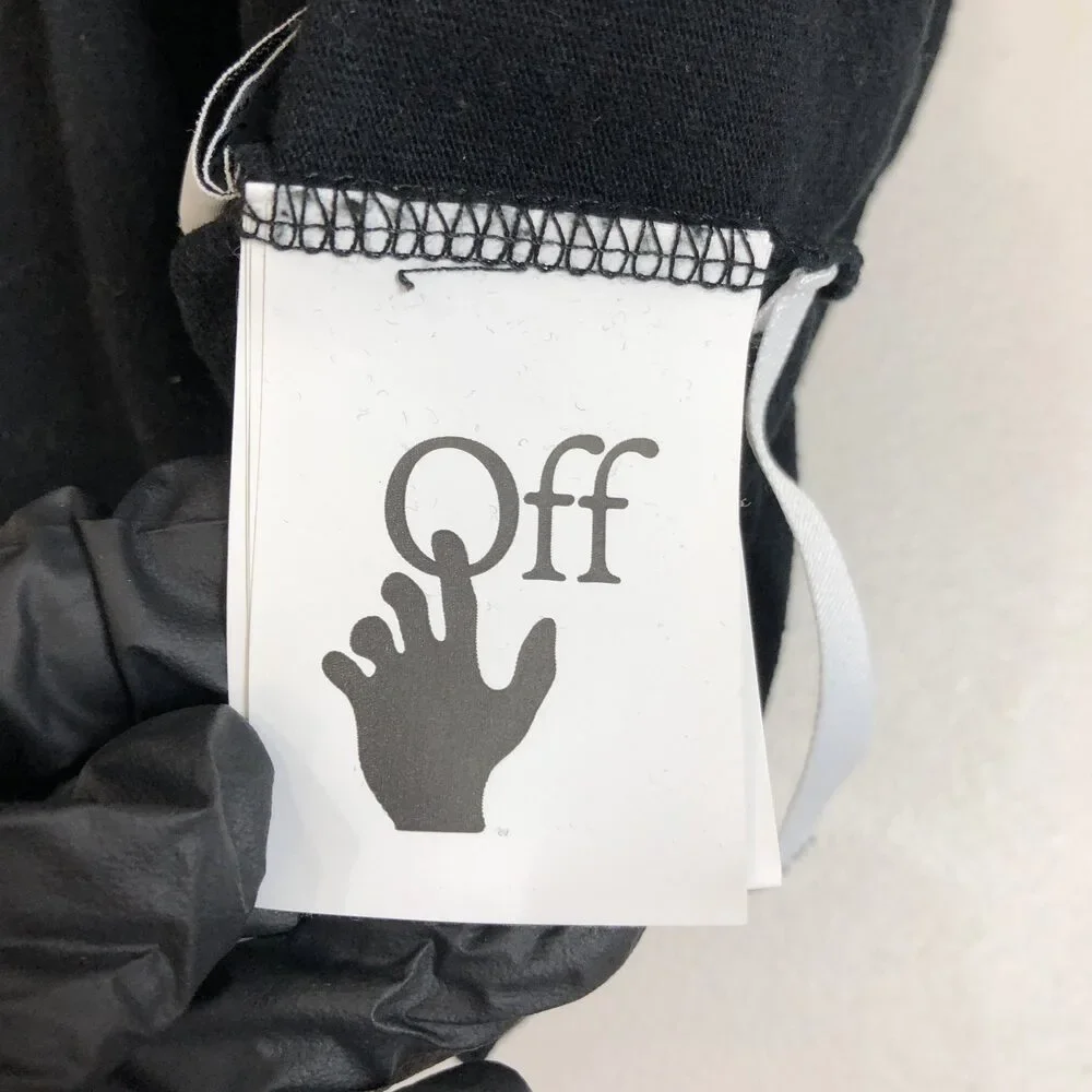 Off-White Graphic Long-Sleeve Cotton Tee Black – Size S - Picture 6 of 15